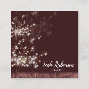 Niedlicher Twilight Löwenzahn Quadratische Visitenkarte