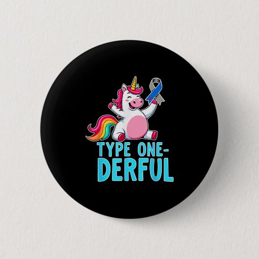 Niedlicher Typ 1 Diabetes Aufklärung T1d Typ 1 Button (Vorderseite)