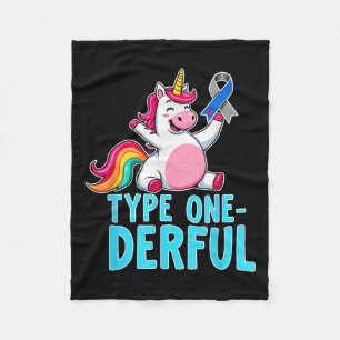 Niedlicher Typ 1 Diabetes Aufklärung T1d Typ 1 Fleecedecke