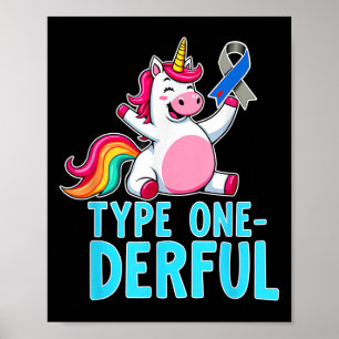Niedlicher Typ 1 Diabetes Aufklärung T1d Typ 1 Poster