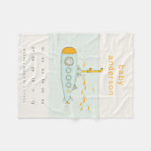 Niedlicher U-Boot-Meilenstein Fleecedecke (Vorderseite (Horizontal))