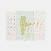 Niedlicher U-Boot-Meilenstein Fleecedecke (Vorderseite (Horizontal))