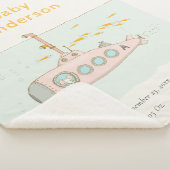 Niedlicher U-Boot-Monogramm-Babystaat Sherpadecke (3/4)