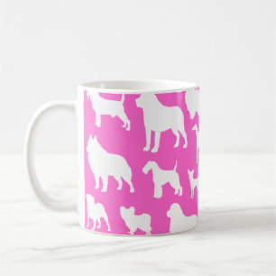 Niedlicher u. Chic-HundeSilhouette-Entwurf auf Kaffeetasse