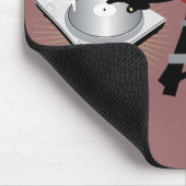 Niedlicher u. cooler DJ-Charakter mit Plattformen Mousepad (Ecke)