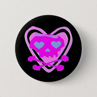 NIEDLICHER U. GIRLY EMO SCHÄDEL BUTTON