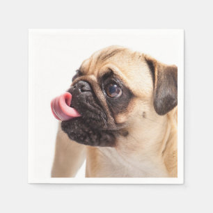 Niedlicher u. lustiger Mops-Hundepapierservietten Serviette