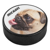 Niedlicher u. lustiger Mops-Name-Hockeykobold Eishockey Puck (3/4)