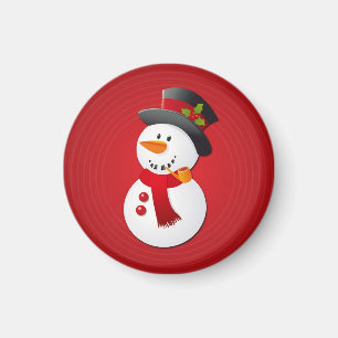 Niedlicher u. lustiger WeihnachtsSnowman Magnet