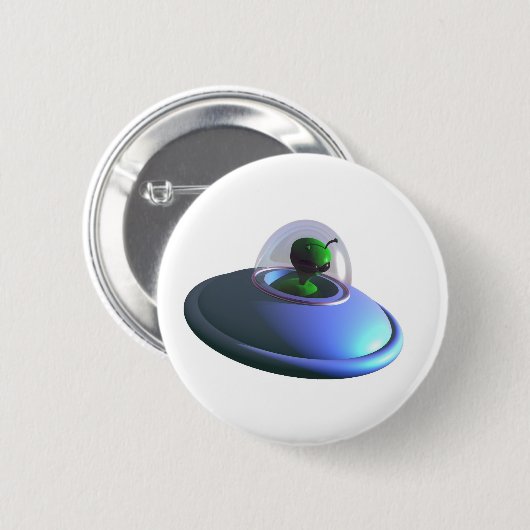 Niedlicher UFO-Button Button (Vorne & Hinten)