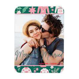 Niedlicher Ugly Sweater Erste Weihnachtsnacht Verh Magnet