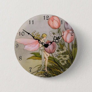 Niedlicher Uhr-Art-Kinderknopf - 'Zahn-Fee " Button