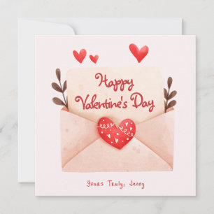 Niedlicher Umschlag Glückwunsch Valentinstag Gruß Karte