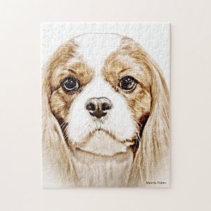 Niedlicher unbekümmerter Königcharles Spaniel Puzzle