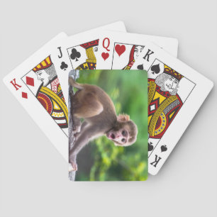 Niedlicher und Adorable-Baby-Affe Spielkarten