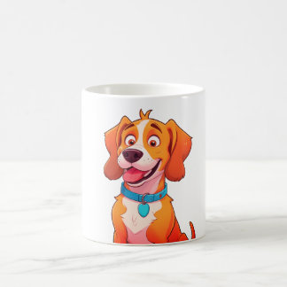 Niedlicher und Alberner Cartoon Pop Art Dog Tasse