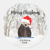 Niedlicher und bezaubernder Name und Jahr des Weih Runder Aufkleber (Vorderseite)