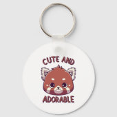 Niedlicher und bezaubernder Roter Panda Schlüsselanhänger (Vorderseite)