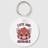 Niedlicher und bezaubernder Roter Panda Schlüsselanhänger (Rückseite)