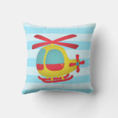 Niedlicher und bunter Hubschrauber für Kinderraum Kissen (Rückseite)