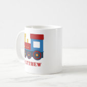 Niedlicher und bunter Zug für Jungen Kaffeetasse (Vorderseite Links)