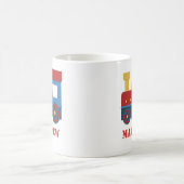 Niedlicher und bunter Zug für Jungen Kaffeetasse (Mittel)