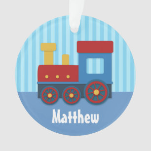 Niedlicher und bunter Zug für Jungen Ornament