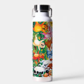 Niedlicher und Cooler Cartoon | Individuelle Name Trinkflasche (Vorne)