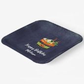 Niedlicher und cremefarbener Halloween-Cupcake zum Pappteller (Gewinkelt)