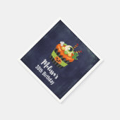 Niedlicher und cremefarbener Halloween-Cupcake zum Serviette (Ecke)