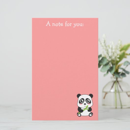 Niedlicher und Cuddly Baby-Panda Briefpapier (Stehend Vorderseite)