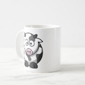 Niedlicher und farbenfroher Cartoon Milchkühe. Kaffeetasse (Vorderseite Links)