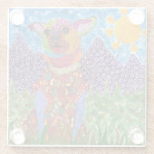 Niedlicher und farbenfroher Chihuahua-Untersetzer Glasuntersetzer (Rückseite)