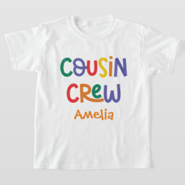 Niedlicher und farbenfroher Cousin Crew Familienur T-Shirt