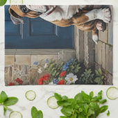 Niedlicher und farbenfroher englischer Bulldog Geschirrtuch (Gefaltet)