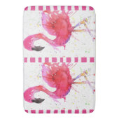 Niedlicher und farbenfroher Flamingo-Bademantel Badematte (Vorderseite Vertikal)