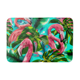 Niedlicher und farbenfroher Flamingo-Bademantel Badematte
