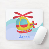 Niedlicher und farbenfroher Hubschrauber für Kinde Mousepad (Mit Mouse)