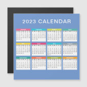 Niedlicher und farbenfroher Kalender 2023 | Magnet (Vorne/Hinten)