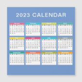 Niedlicher und farbenfroher Kalender 2023 | Magnet (Vorderseite)