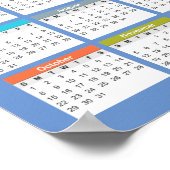 Niedlicher und farbenfroher Kalender 2023 | Poster (Ecke)