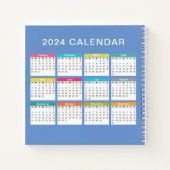 Niedlicher und farbenfroher Kalender 2024 | Notebo Notizblock (Rückseite)