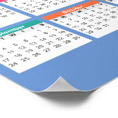 Niedlicher und farbenfroher Kalender 2024 | Poster (Ecke)