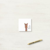 Niedlicher und farbenfroher Lama Post-it Klebezettel (Auf Schreibtisch)