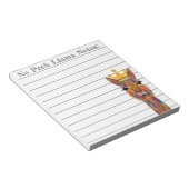 Niedlicher und farbenfroher Llama Alpaca Notepad Notizblock (angewinkelt)