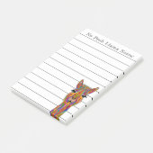 Niedlicher und farbenfroher Llama Alpaca Post-it Klebezettel (angewinkelt)