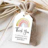 Niedlicher und farbenfroher Regenbogen zum Geburts Geschenkanhänger