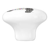 Niedlicher und farbenfroher Shih Tzu Door Knob - K Keramikknauf (Seitenansicht)