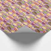 Niedlicher und farbenfroher Tee Illustriertes Must Geschenkpapier (Ecke)