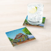 Niedlicher und farbenfroher Untersetzer aus Bartgl (Schrägansicht)